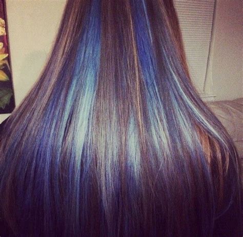 Blue Underlights Underlights Hair Lower Lights Rainbow Hair Dyed