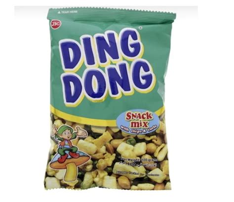 ding dong snacks mix with chips and curls green 100 gr wholesale tradeling