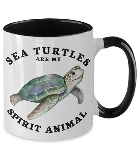 Sea Turtles Are My Spirit Animal Mug Two Toned Ceramic
