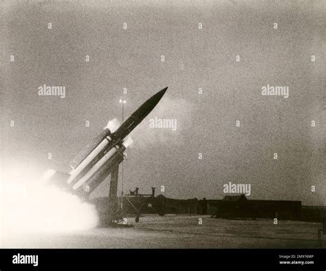 Bristol Bloodhound Surface To Air Missile Is Launched Stock Photo Alamy