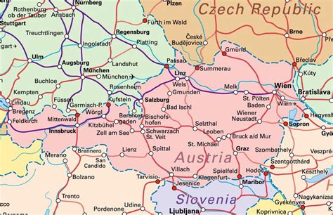 Austria Maps Printable Maps Of Austria For Download