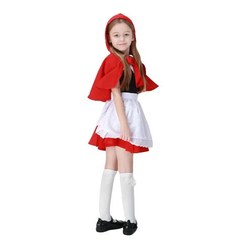 2017 New Children Girls Little Red Riding Hood Cute Dresscloakapron