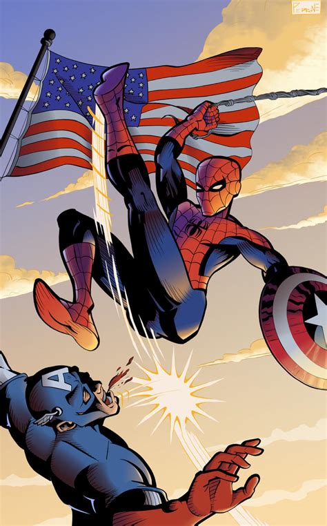 Spider Man Vs Captain America Civil War By Adampedrone8 On Deviantart
