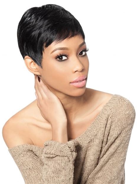 I think black women try to look more attractive by dekinking their hair and black men shave it to look more human. 2018 Short Haircuts for Black Women - 67 Pixie Short Black ...