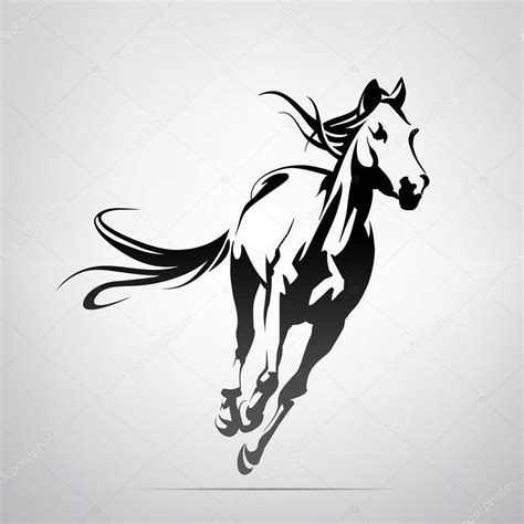 Silhouette Of Running Horse Stock Vector Image By ©nutriaaa 95829984