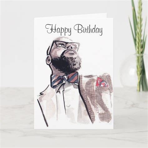 African American Male Birthday Card Zazzle Com In African American Birthday Cards