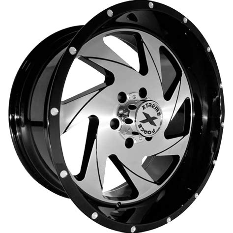 Xtreme Force Xf7 22x12 44 Black Brushed 22rbn777063 Custom Offsets
