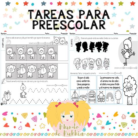 Cuaderno De Tareas Para Preescolar Mundo De Rukkia