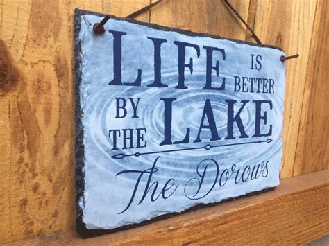 Life Is Better Lake House Sign Personalized Sign Lake House Etsy
