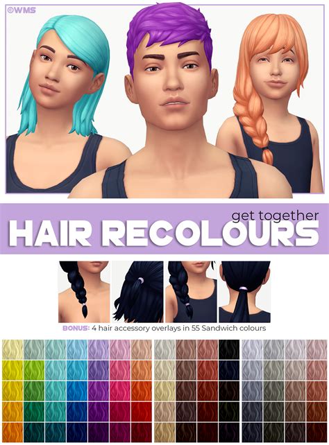 Get Together Hair Recolous Patreon Sims Four Sims 4 Get Together