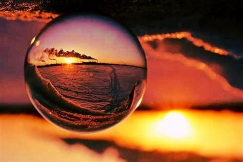 Sunset Bubble Reflection Photography Pinterest
