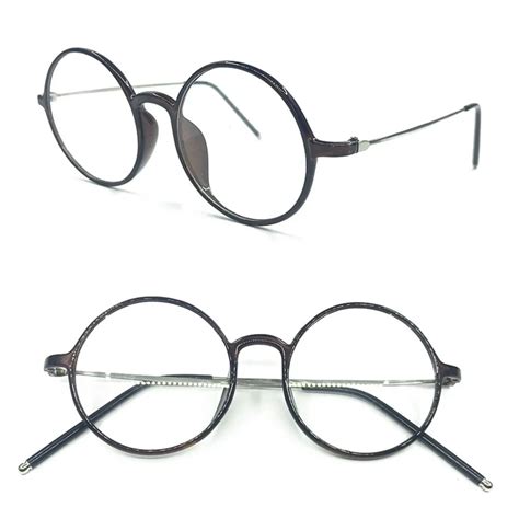 buy tr90 flexible vintage round 46mm full rim eyeglass frames unisex light rx