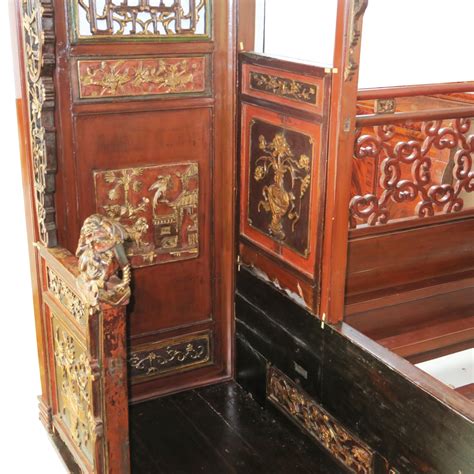 Antique Chinese Carved Wedding Bed Opium Bed Or Canopy Bed