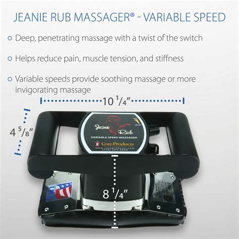 Jeanie Rub Variable Speed Massager Chiro1source
