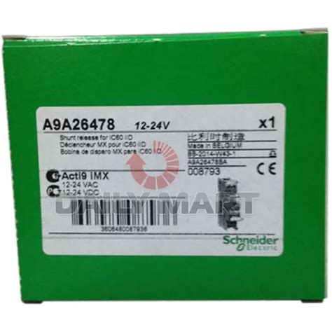 New Schneider A9a26478 1224v Acdc Shunt Release Circuit Trip 9499