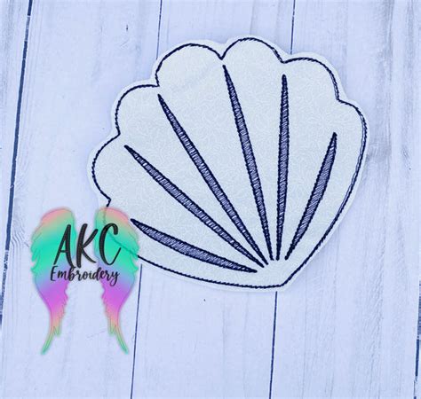 Ith Sea Shell Coaster 2023 Akc Embroidery