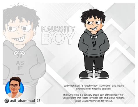 Naughty Boy Mascot Cartoon On Behance