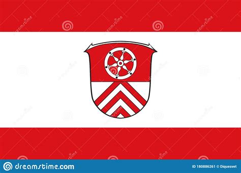 Flag Of Main-Taunus Is A District In Hesse, Germany Stock Vector - Illustration of deutsch ...