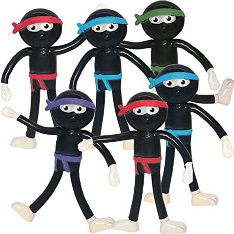 Pick A Toy Stretchy Flying Ninjas 12 Pieces Elastic Slingshot Ninja