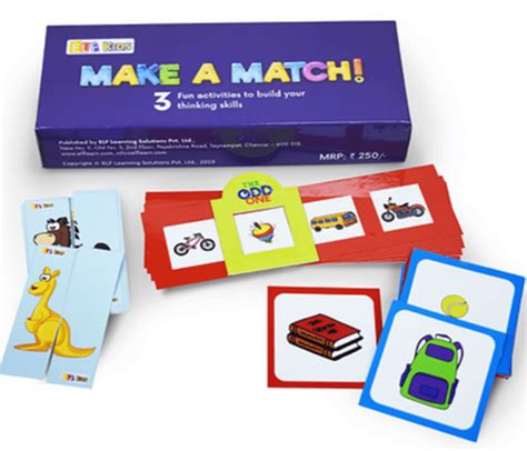 Make A Match Kraft Paper Children School Flash Card For Education