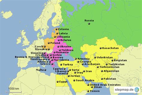 Stepmap Eastern Europe And Middle East