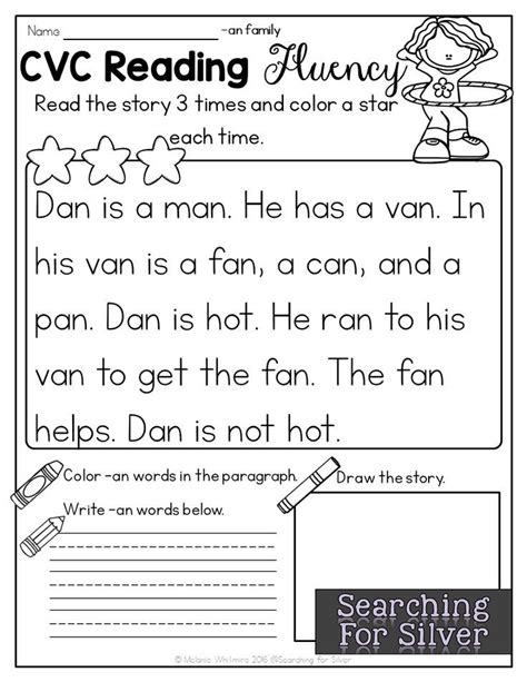 Cvc Reading Passages For Kindergarten