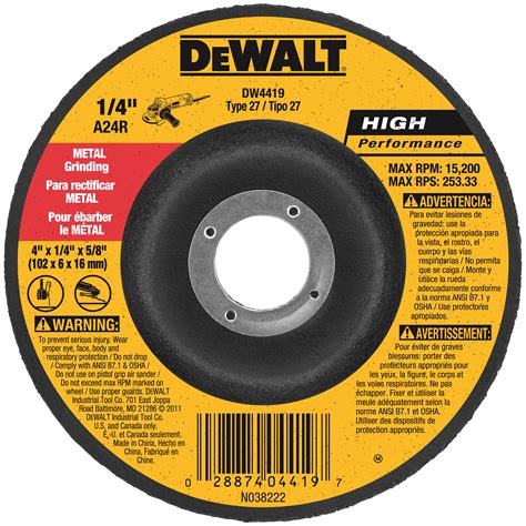 Hp Metal Grinding Wheels Type 27 Dewalt