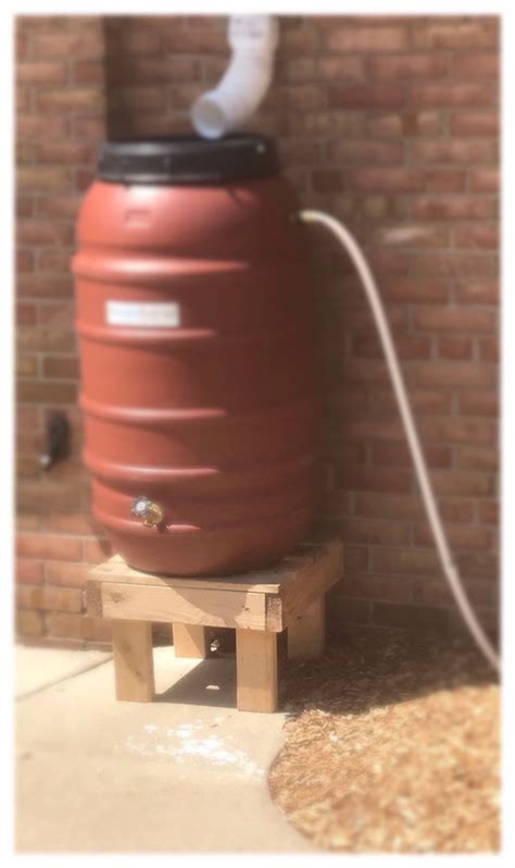Rain Barrel Stand Made From Reclaimed Wood Etsy