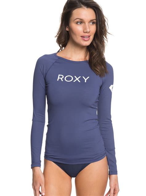 Roxy Roxy Surf Long Sleeve Upf 50 Rashguard Deep Cobalt Bre0 Roxy