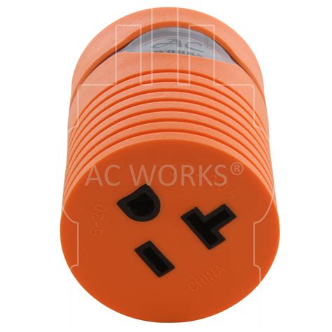 Ac Works Brand L5 20p 20 Amp 125 Volt Male Plug To 5 1520r 1520 Amp