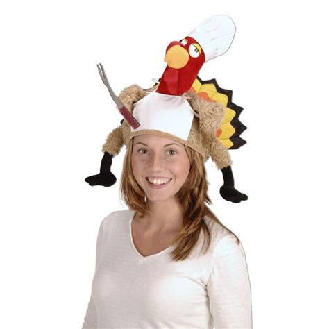 Plush Chef Turkey Hat Thanksgiving 4ct Thanksgiving Turkey Costume Turkey Hat Turkey Costume