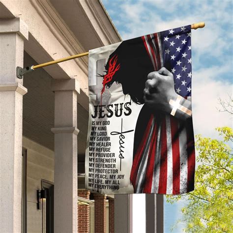 Jesus Is My Everything Christian Flag Garden Flag Double Sided House