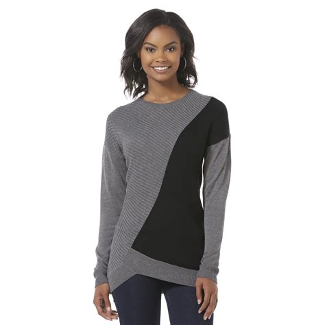 Attention Womens Pullover Sweater Colorblock Shop