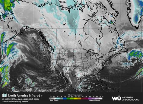 North America Global Infrared Satellite Satellite Maps Weather