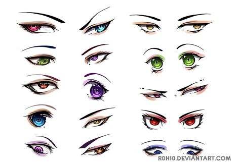 Eye Refs 01 By R0hi0art Anime Eye Drawing Eye Drawing Tutorials Eye