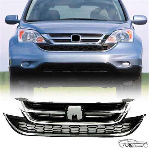For 2010 2011 Honda Crv Cr V Chrome Front Bumper Upper Grille And Lower