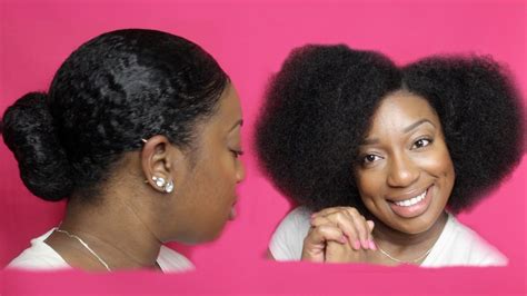 how to sleek low bun for thick natural hair resilientcurlz youtube