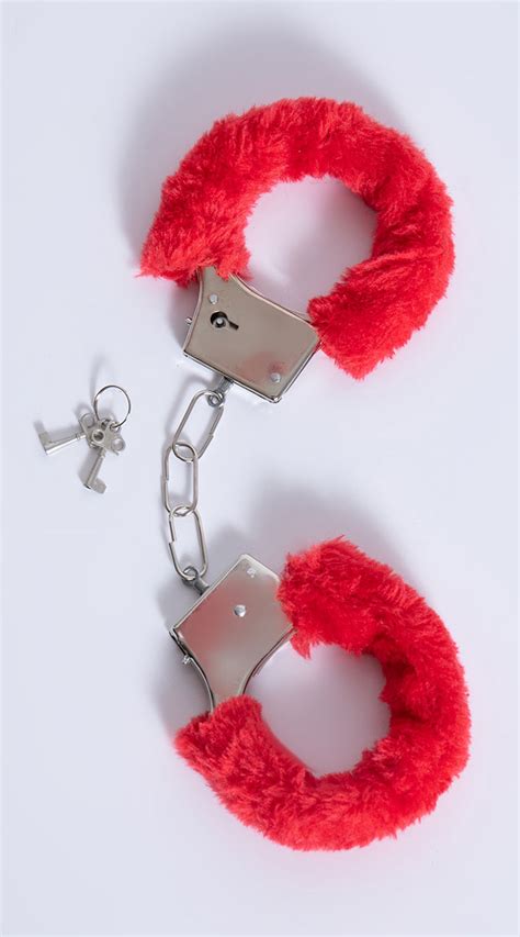Beginners Handcuffs Furry Red Handcuff Handcuffs