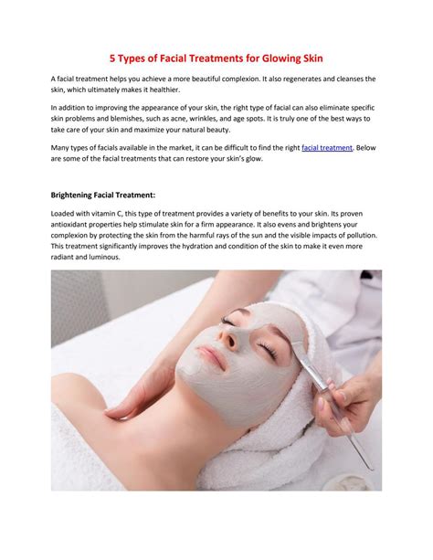 Types Of Facial Treatments For Glowing Skin By Mzskin Issuu
