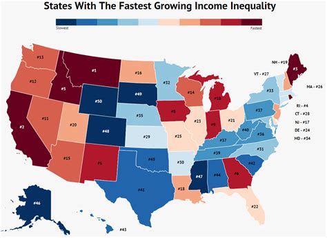 These Are The States With The Highest And Lowest Income Inequality