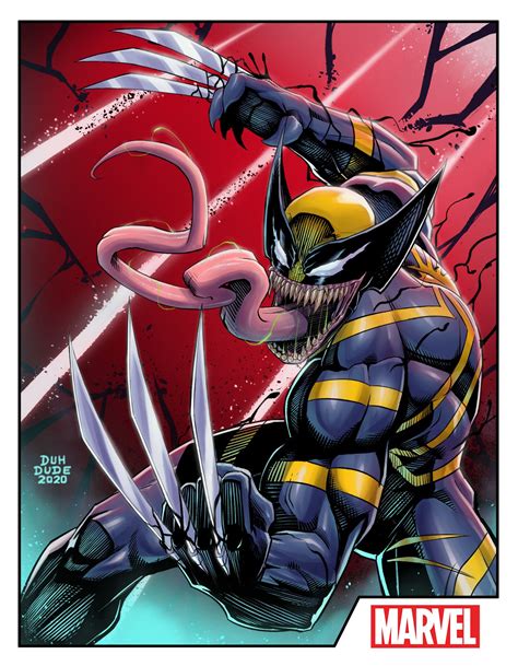 artstation venomized wolverine duh dude symbiotes marvel marvel artwork marvel comics