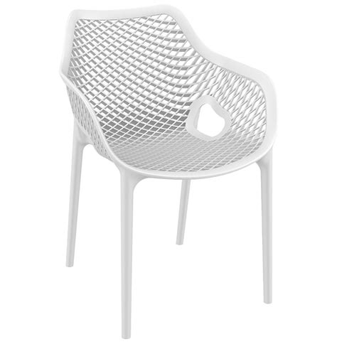Chaise de jardin  terrasse SISTER blanche en matière plastique