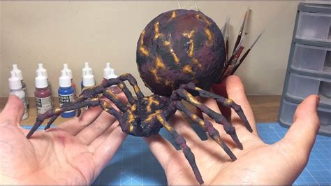 Easy How To Make A Giant Paper Mache Spidertarantula Craft Youtube