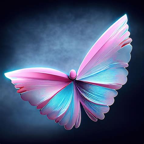 Premium Photo Pink And Blue Butterfly Flying