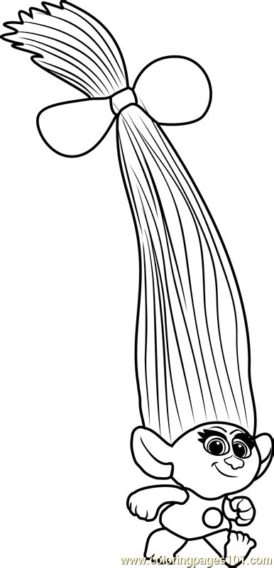 King peppy with a rattle. Smidge from Trolls Coloring Page - Free Trolls Coloring ...