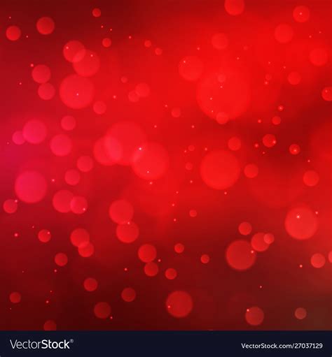 Glamour Red Blurred Background With Bokeh Lights Vector Image