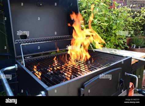 Barbecue Grill In The Garden Stock Photo Alamy