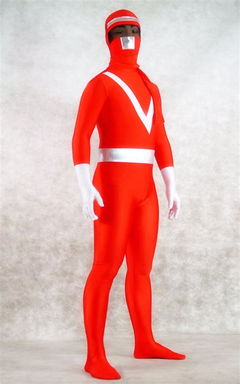 Kakuranger Red Ranger Superhero Halloween Costumes Bodysuit Ps