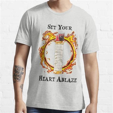 Set Your Heart Ablaze Black Font T Shirt For Sale By Mtndew3301
