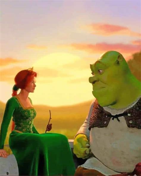 Shrek And Princess Fiona Paint By Numbers Numeral Paint Kit